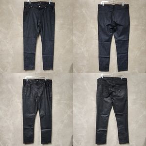 Bundle/Men's H&M High Rise Satiny Finish Black and Blue Denim Pants Size 34x32